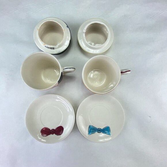 Vintage Mom Pop Coffee Cup Ashtray Saucer Relco Japan - Picture 6 of 10